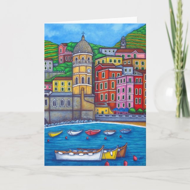 Colours of Vernazza, Cinque Terre Greeting Card (Front)