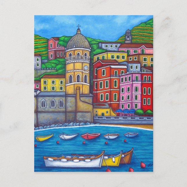 Colours of Vernazza, Cinque Terre Post Card (Front)