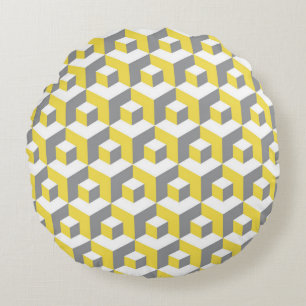 Colours of year 2021 illuminating yellow and ultim round cushion