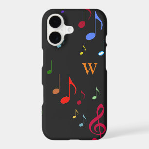 colours on black musical notes