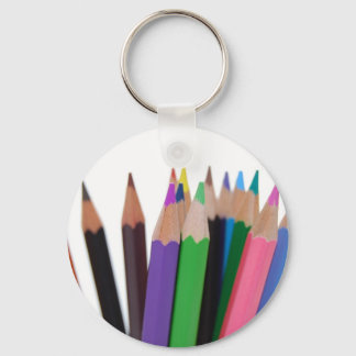 colours pencils key ring
