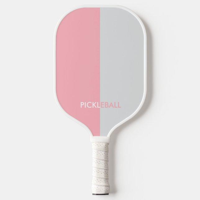 Colours Pink & White Monogram  Pickleball Paddle (Front)