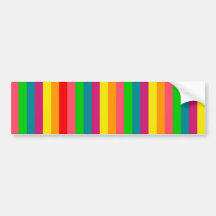 Colours Rainbow Stripes Decor Bumper Sticker