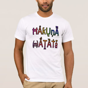 Colours Rasta Farians Black Vintage Hakuna Matata  T-Shirt