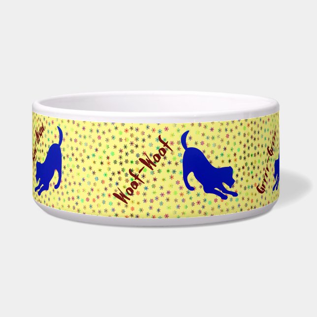Colours - Snowflakes Pet Bowl (Left)