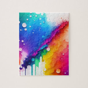 Colours Splash Abstract Watercolor Jigsaw Puzzle