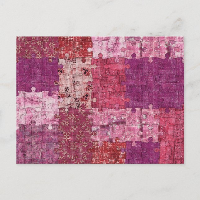 Colours Texture Puzzle Postcard (Front)