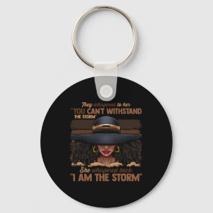 Colours Women I Am The Storm Black Empowerment Gir Key Ring