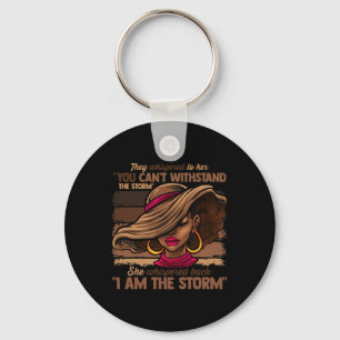 Colours Women I Am The Storm Black Empowerment Gir Key Ring