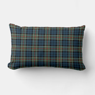 Colquhoun Clan Dark Blue Scottish Tartan Lumbar Cushion