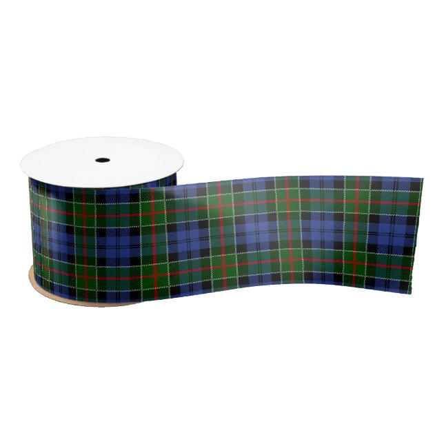 Colquhoun Scottish Tartan Pattern Satin Ribbon (Spool)