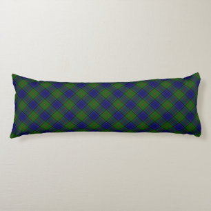 Colquhoun tartan blue green plaid body cushion