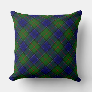 Colquhoun tartan blue green plaid cushion