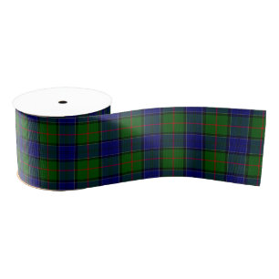 Colquhoun tartan blue green plaid grosgrain ribbon