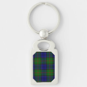Colquhoun tartan blue green plaid key ring