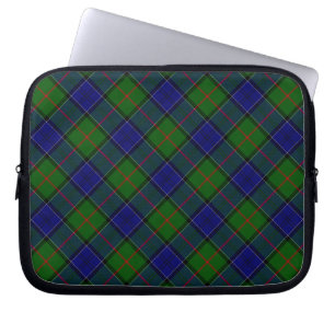 Colquhoun tartan blue green plaid laptop sleeve