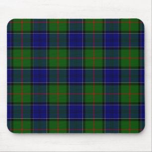 Colquhoun tartan blue green plaid mouse pad
