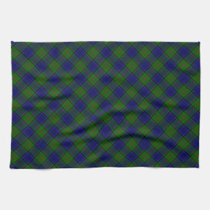 Colquhoun tartan blue green plaid tea towel
