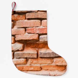 Colse up old brick wall background and texture. ag small christmas stocking