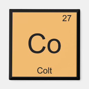 Colt Name Chemistry Element Periodic Table Magnet