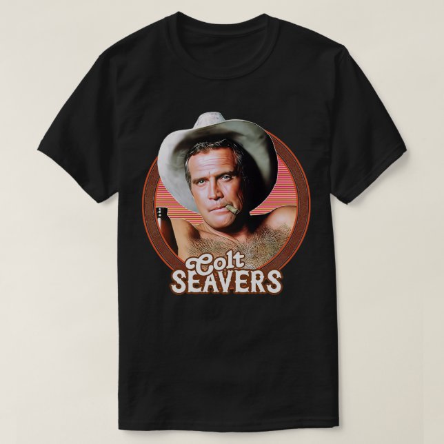 Colt Seavers 80s Retro Design T-Shirt (Design Front)