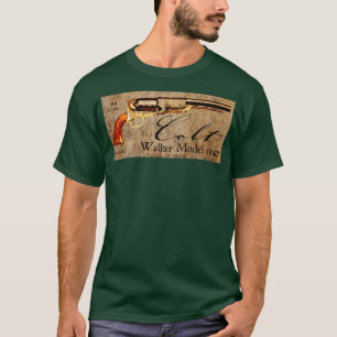 Colt Walker 1847 Revolver on Parchment Style T-Shirt