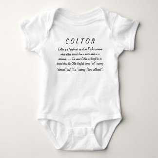 Colton Name Meaning Baby Bodysuit