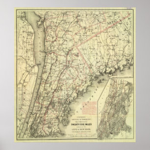 Colton's Driving and Wheeling Map of the US 2 Poster