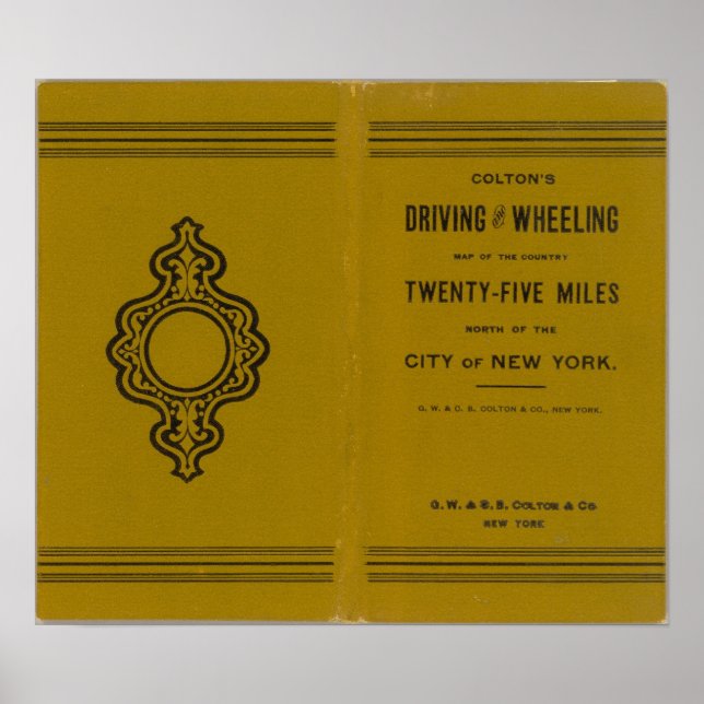 Colton's Driving and Wheeling Map of the US 3 Poster (Front)