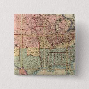 Colton's Railroad And Military Map 15 Cm Square Badge