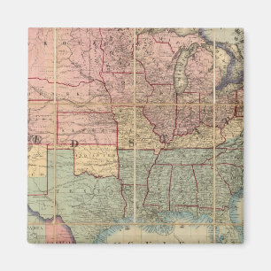 Colton's Railroad And Military Map Magnet