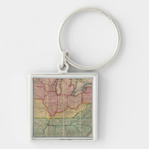 Colton's Railroadand County Map, United States Key Ring
