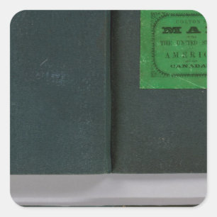 Colton's Railroadand County Map, United States Square Sticker