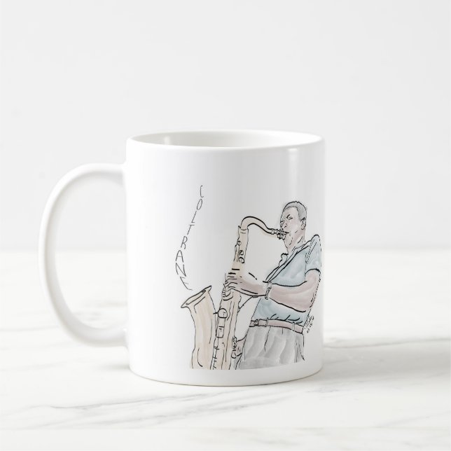 Coltrane - Saxofonist Jazz Coffee Mug (Left)