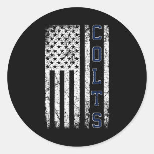 Colts Name Vintage Retro Gift Men Women Boy Girl  Classic Round Sticker
