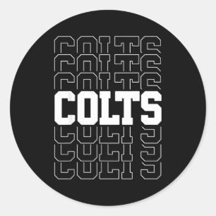 Colts Name Vintage Retro Gift Men Women Boy Girl Classic Round Sticker