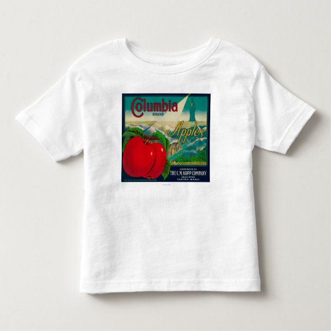 Columbia Apple Crate LabelYakima, WA Toddler T-Shirt (Front)