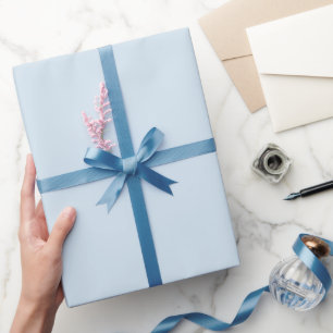 Columbia Blue Solid Plain Colour Wrapping Paper