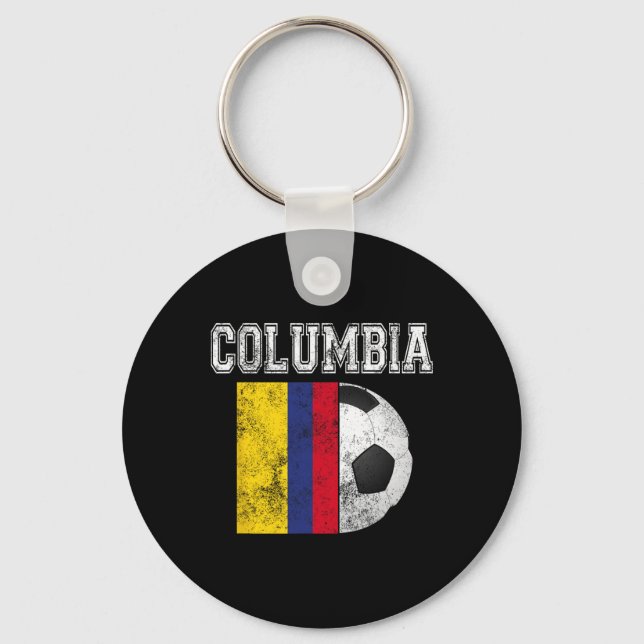 Columbia Flag - Soccer Futbol Footll  Key Ring (Front)
