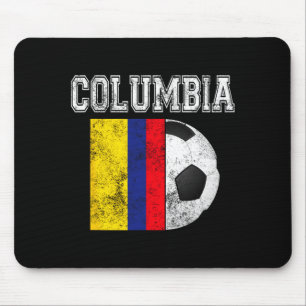 Columbia Flag Soccer Futbol Footll T Shirt Mouse Pad