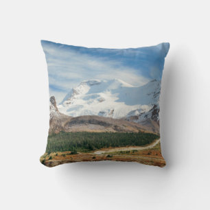 Columbia Icefield panorama with snow covered mount Cushion