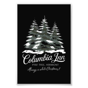 Columbia Inn Pine Tree Vermont A White Christmas Photo Print