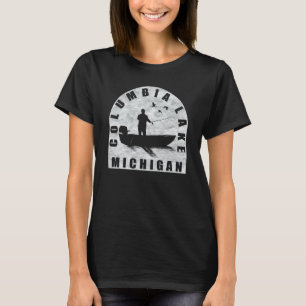 Columbia Lake Fishing Michigan T-Shirt