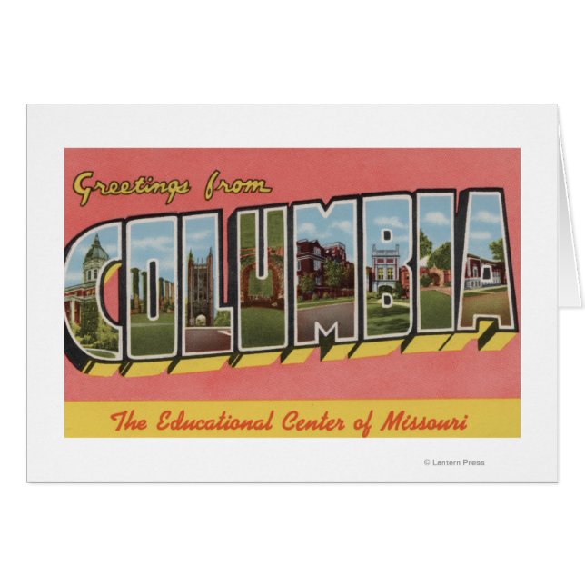 Columbia, Missouri - Large Letter Scenes (Front Horizontal)