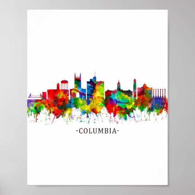 Columbia Missouri Skyline Poster (Front)