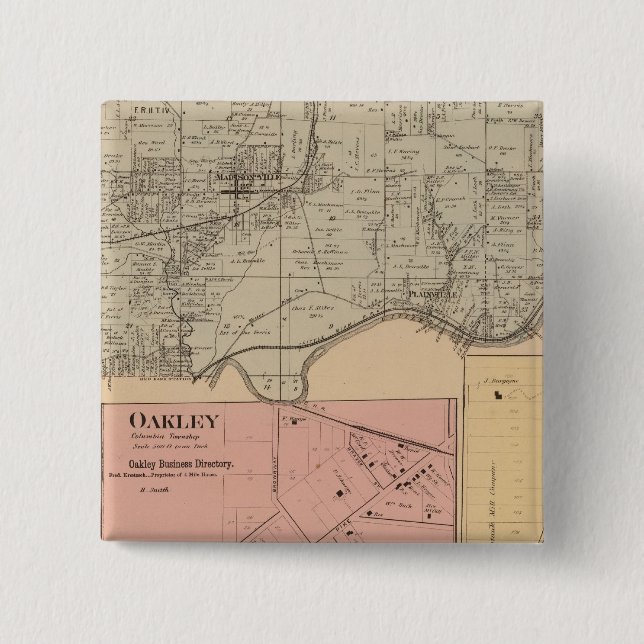 Columbia, Ohio 15 Cm Square Badge (Front)