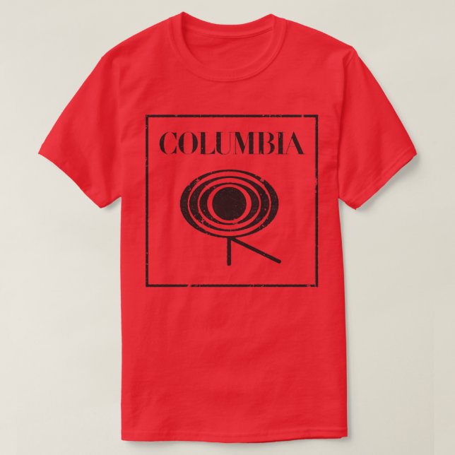 Columbia Records 80s Labels T-Shirt (Design Front)
