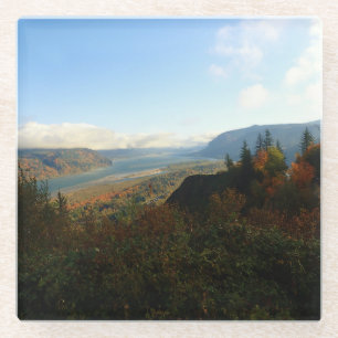 Columbia River Gorge in Autumn Glass Coaster