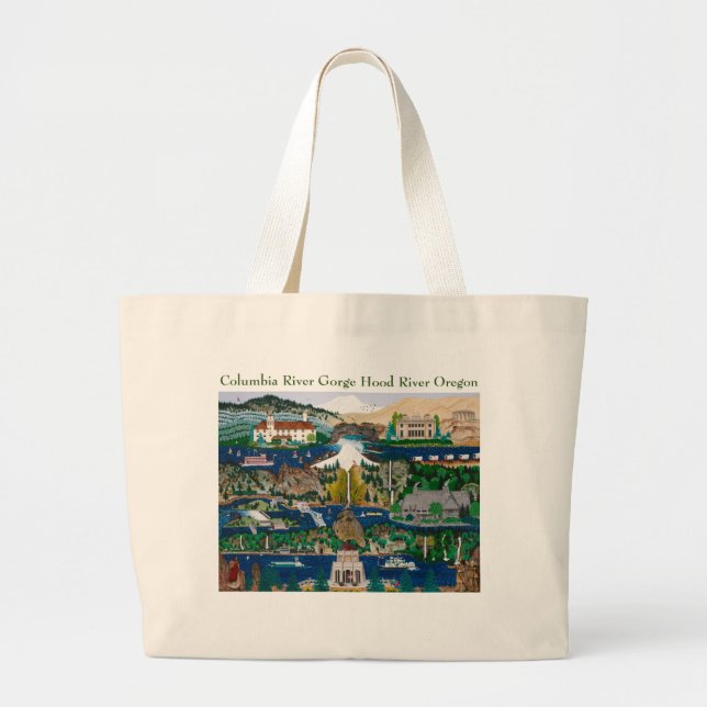 Columbia River Gorge Large Tote Bag (Front)