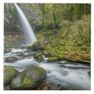 Columbia River Gorge, Ponytail Falls Ceramic Tile